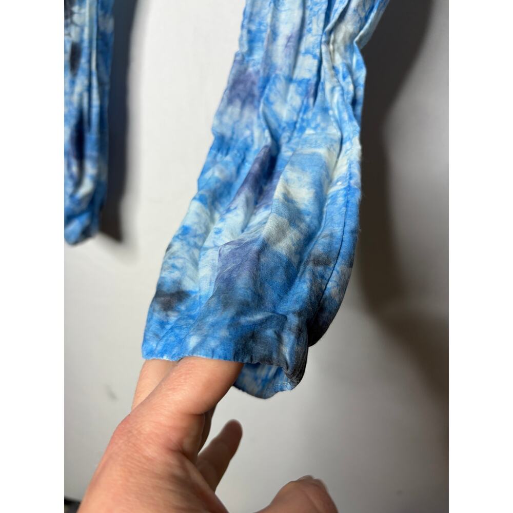Raquel Allegra Blue white Tie-Dye Easy Lounge Pants sz 0 US XS - Picture 5 of 9